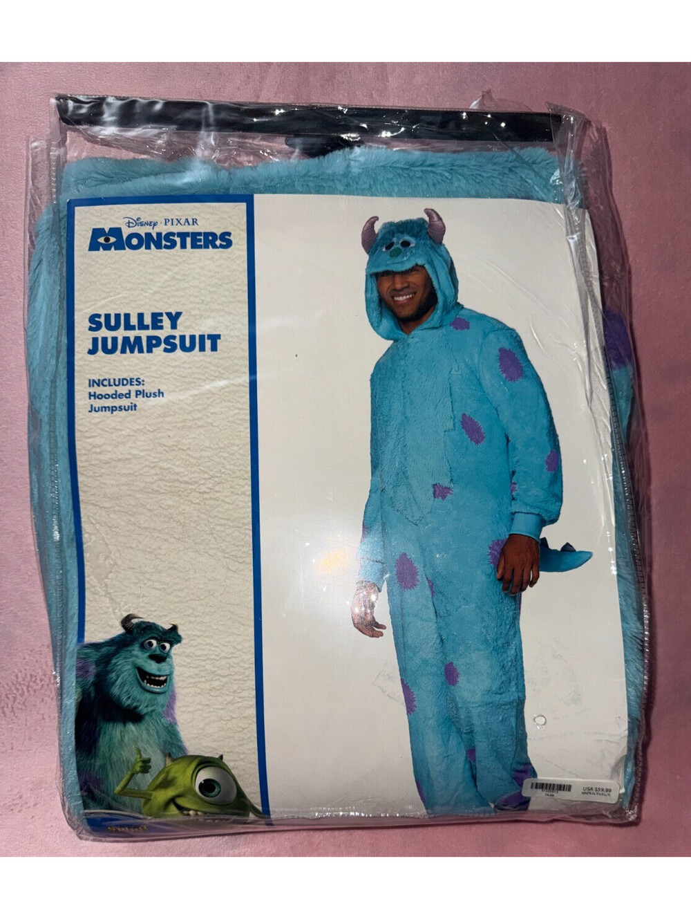 Disney Pixar Monsters Inc Adult Spirit Halloween SULLEY UNION Suit Large/XL NWOT